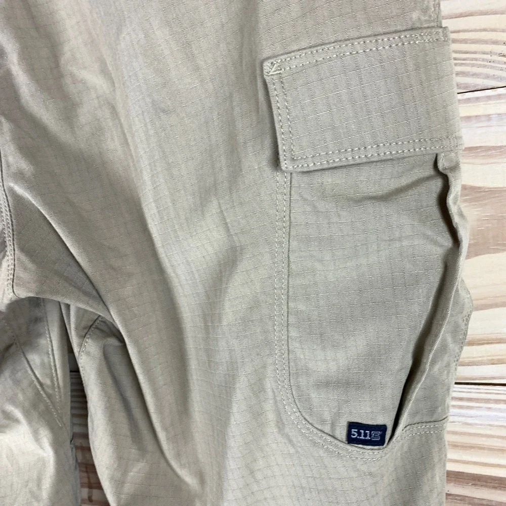 5.11 Tactical Series Cargo Pants Mens 36x32 Tan‎ Ripstop Multi-Pocket Workwear